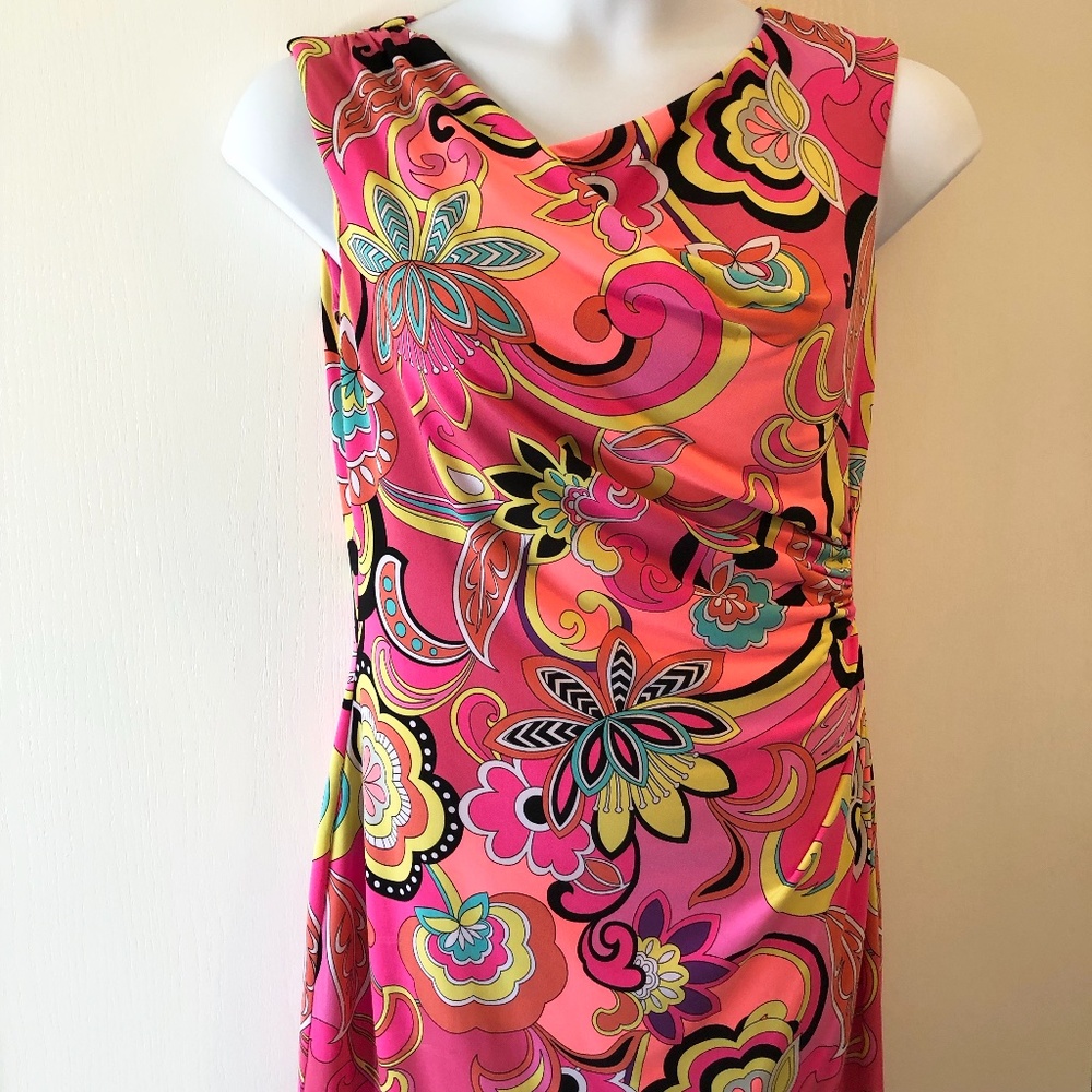 Colourful 70's Look Peter Nygard Size:10 Dress